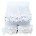 Toddler & Big Girls White Ruffle Butt Shorts Summer clothes