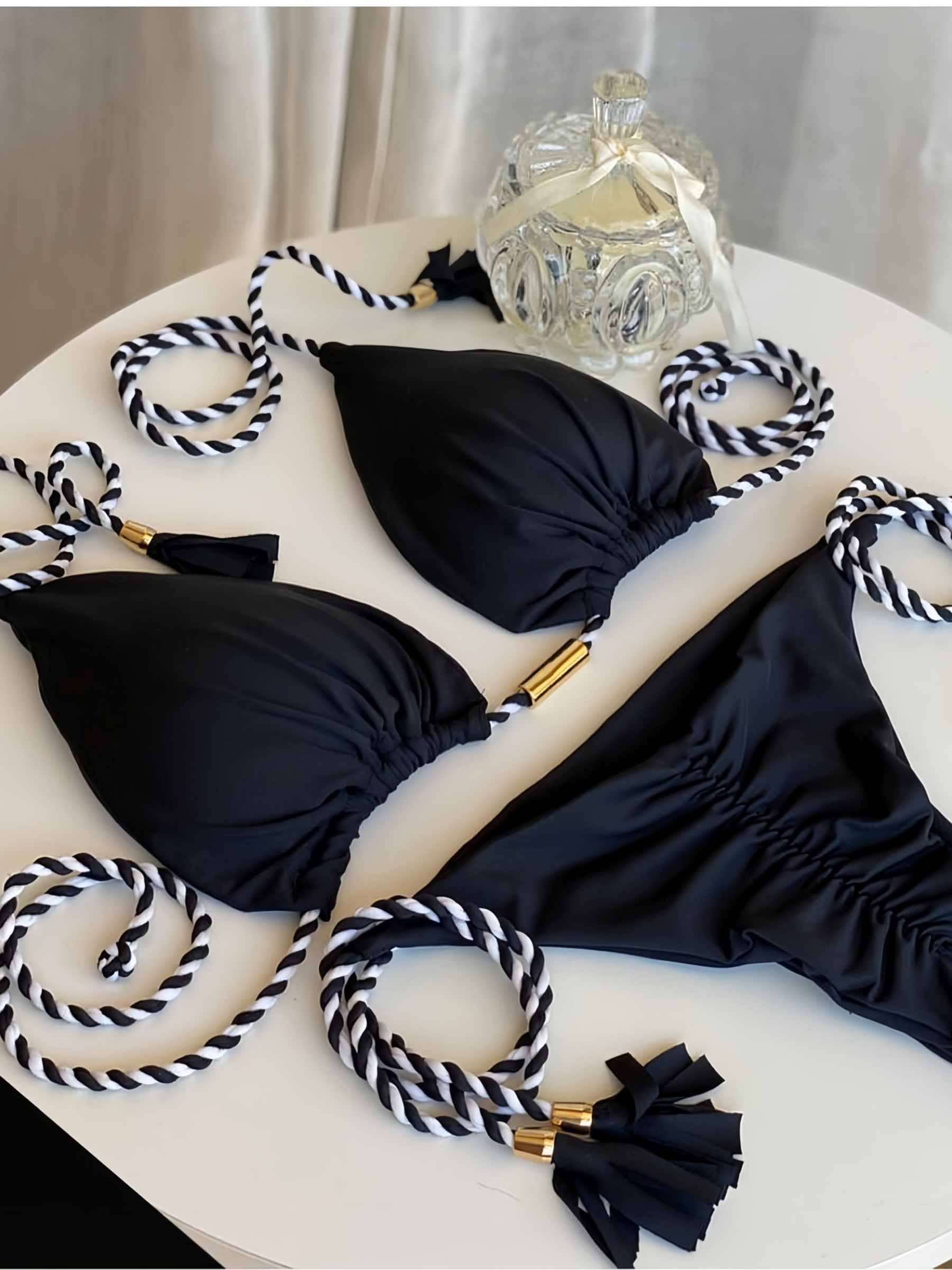 Backless Braided Bikini