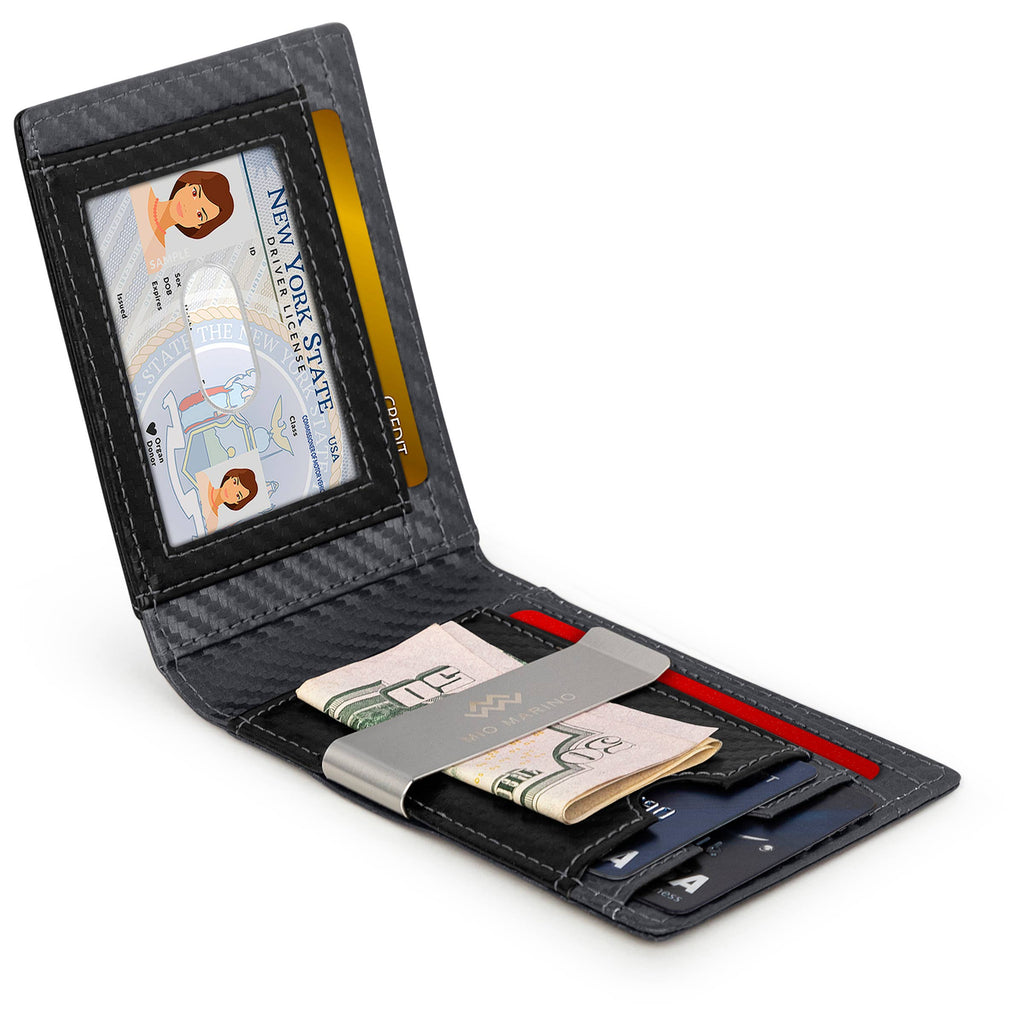 Men's Slim Bifold   Wallet with Money Clip