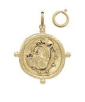 Bulldog Face Round Pendant
