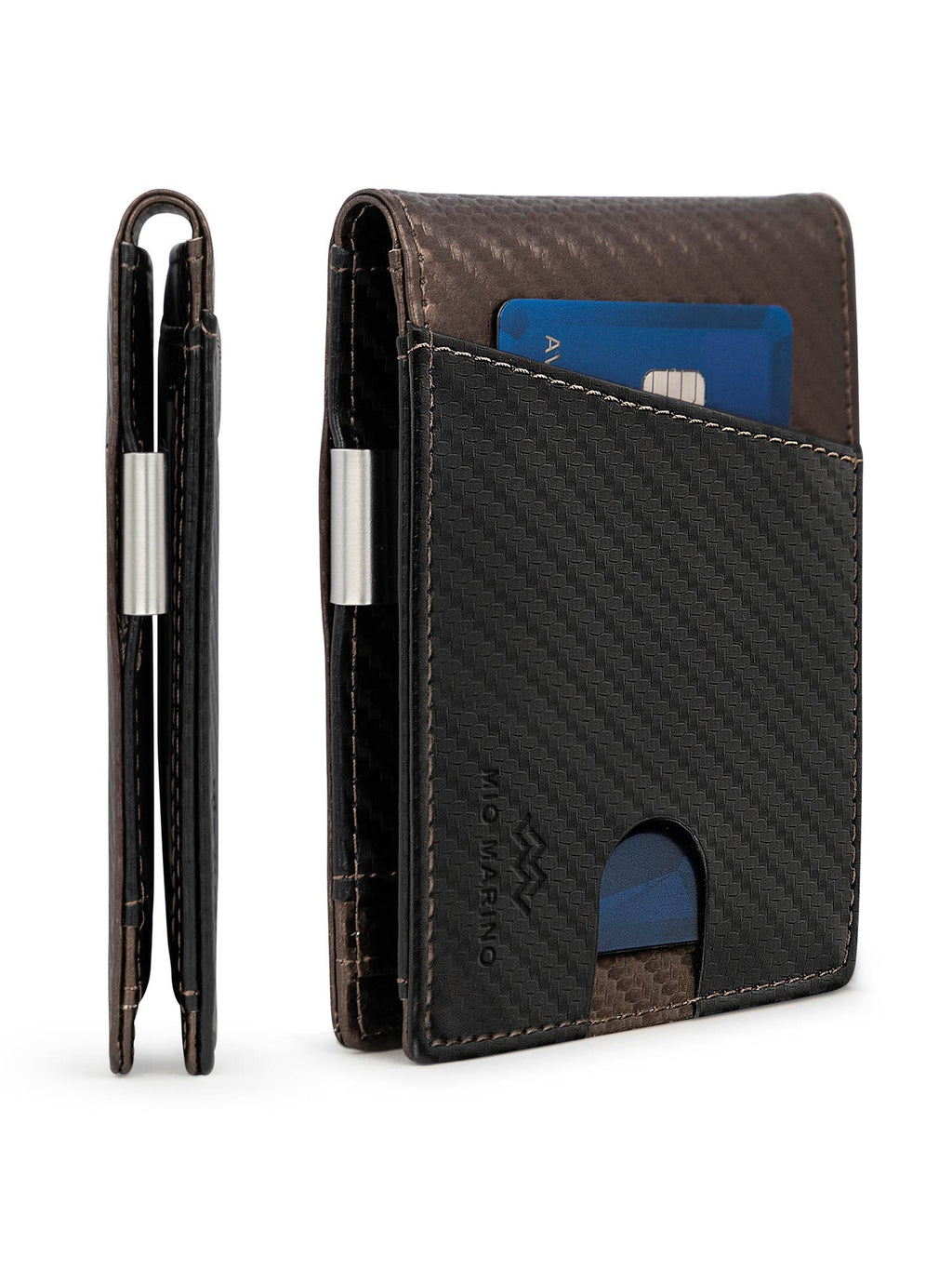 Men's Slim Bifold   Wallet with Money Clip